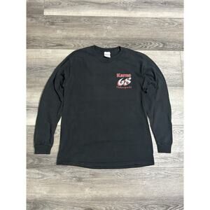 Vintage Delta #68 Jeff Karns Automotive Long Sleeve Shirt Made In USA Men Medium